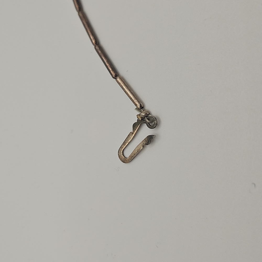 Source Unknown Silver And Green Beaded Bracelet - image 4